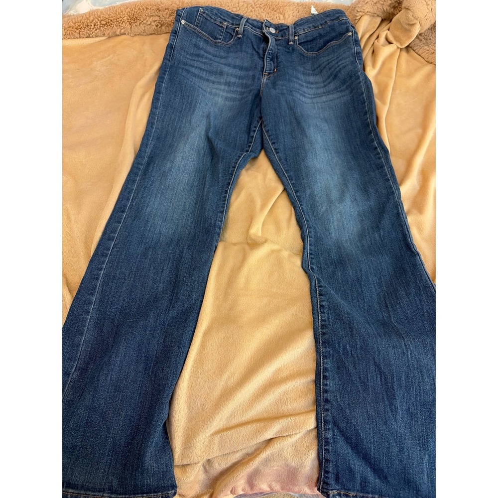 Levi Strauss Signature Womens Mid Rise Bootcut Jeans Blue Denim Size 12